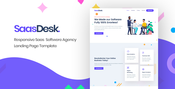 SaasDesk - Saas Startup HTML Template TFx
