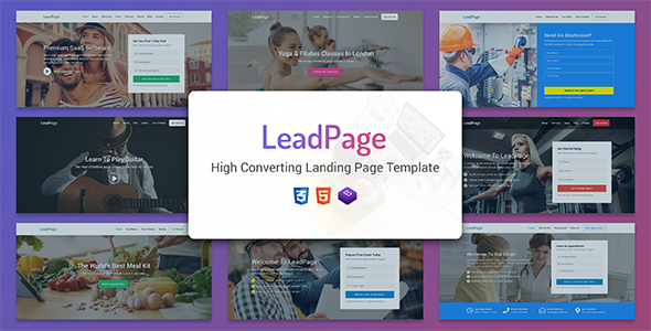 LeadPage - Multipurpose Marketing HTML Landing Page Template TFx