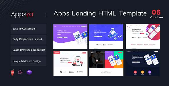 Appsza - Multipurpose App Landing Page HTML Template TFx