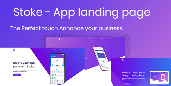 Stoke - App Landing Page TFx SiteTemplates
