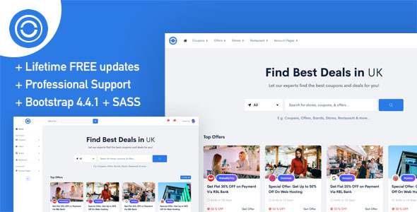 Osahan Deel - Coupons Deals amp Discounts HTML Template TFx
