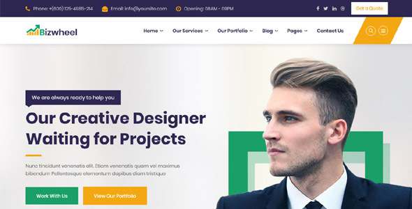 Bizwheel  Multipurpose Business amp Digital Agency HTML5 Template TFx