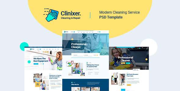 Clinixer - Cleaning Services PSD Template TFx 