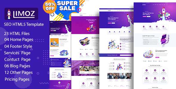 Lemoz SEO Digital Marketing and Agency HTML Template TFx