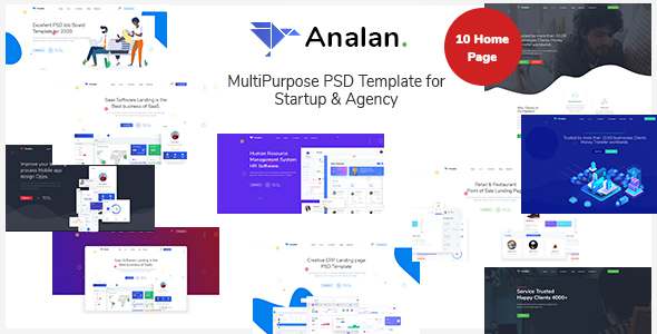 Analan - MultiPurpose PSD Template for Startup amp Agency TFx