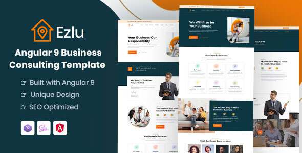 Ezlu - Angular 9 Business Consulting Template TFx