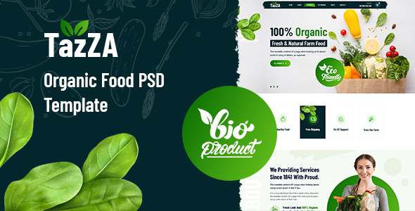 TazZA - Organic Food PSD Template TFx