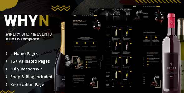 WHYN  Wine Tasting amp Events HTML Template TFx