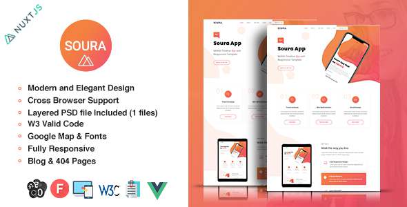 Soura - Vue App Template TFx SiteTemplates