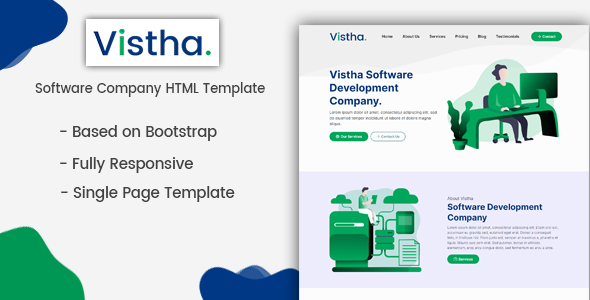 Vistha - Software amp Landing Template TFx