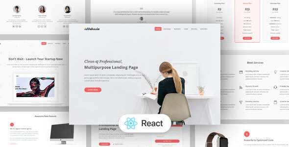 Vakavia - React Landing Page Template TFx