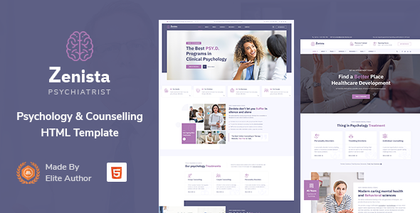 Zenista - Psychology amp Counseling HTML Template TFx
