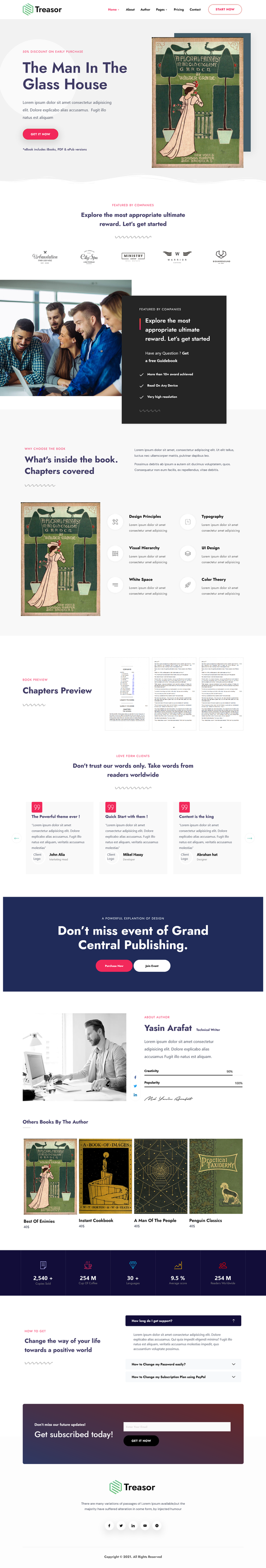 Treasor - Author eBook Elementor Template Kit TFx