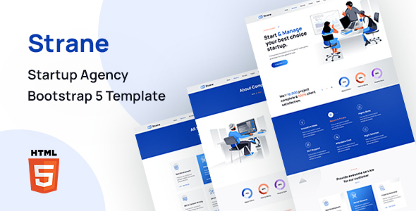 Strane - Startup Agency Bootstrap 5 Template TFx 