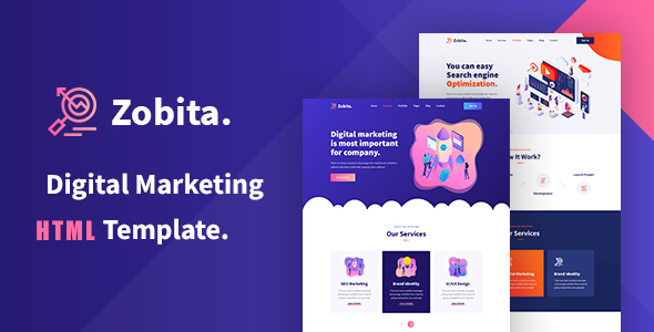 Zobita  Digital Marketing HTML template TFx