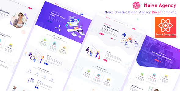 Naive Creative Digital Agency React Template TFx