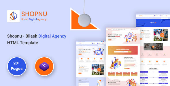 Shopnu - Digital Agency HTML template TFx