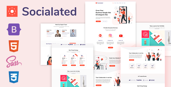 Socialated - One Page Parallax TFx SiteTemplates
