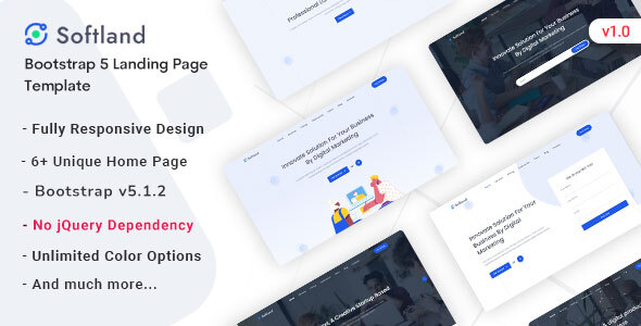 Softland - Saas amp Software Landing Page Template TFx