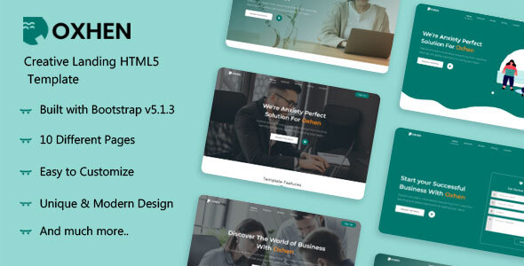 Oxhen - Creative HTML5 Landing Template TFx