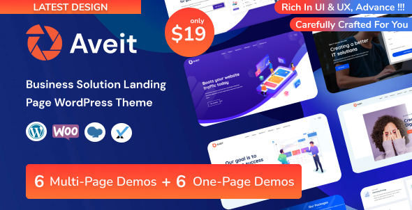 Aveit - Business Solutions Landing Page WordPress Theme TFx