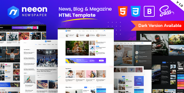Neeon - News Magazine HTML Template TFx 