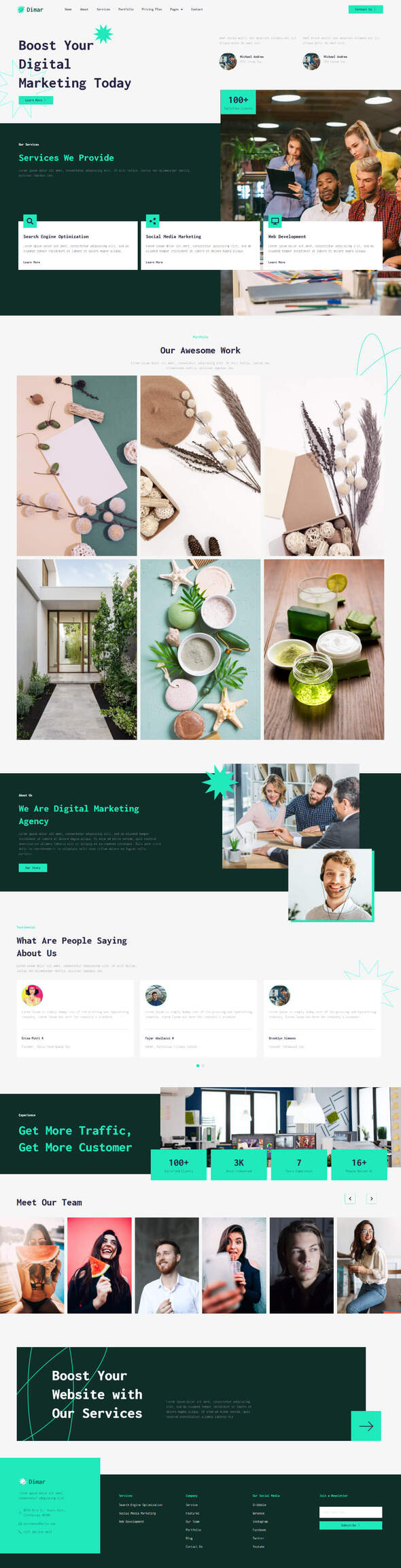 Dimar - Digital Marketing Elementor Template Kit TFx