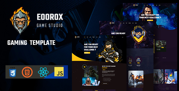 Eoorox - React Gaming and eSports Template TFx