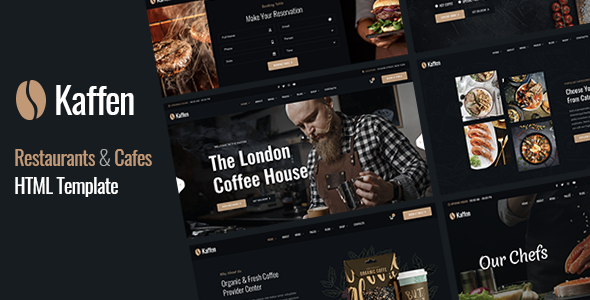 Kaffen - Restaurant HTML Template TFx SiteTemplates