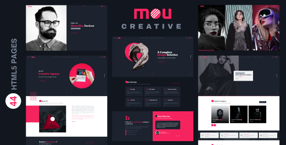 Mou - Creative Portfolio amp Agency HTML5 Template TFx