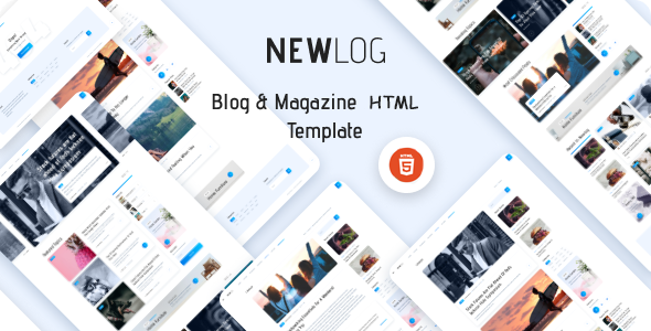 Newlog - Blog amp Magazine HTML Template TFx