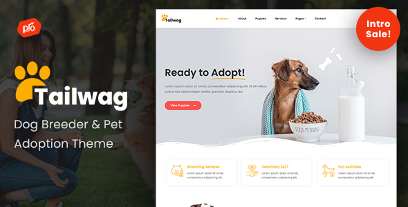 Tailwag - Dog Breeder WordPress Theme TFx