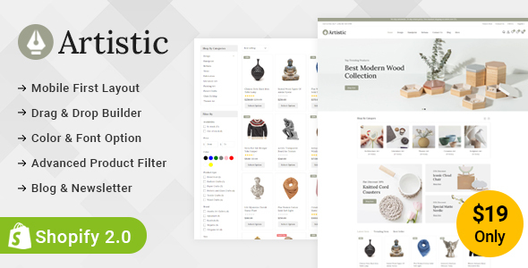 Artistic – Art amp Craft Store Shopify Responsive Theme TFx