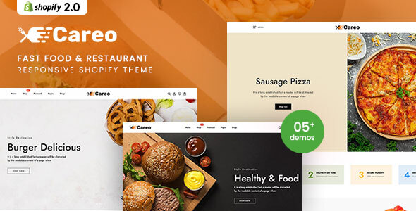 Careo - Fast Food amp Restaurant Responsive Shopify Theme TFx