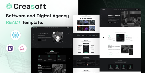 Creasoft – Software and Digital Agency React Template TFx