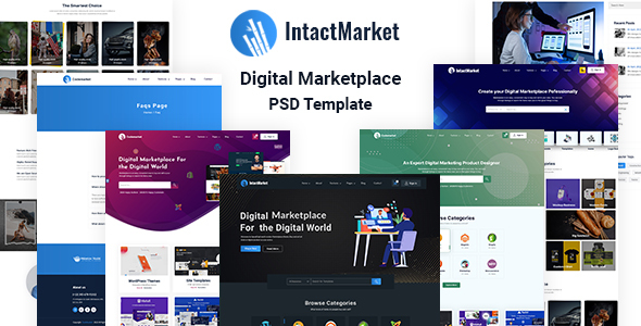 IntactMarket-Digital Marketplace PSD Template TFx