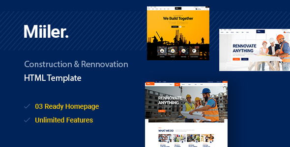 Miiler - Construction HTML5 Template TFx