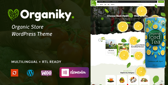 Organiky - Organic Food Store WordPressTheme TFx
