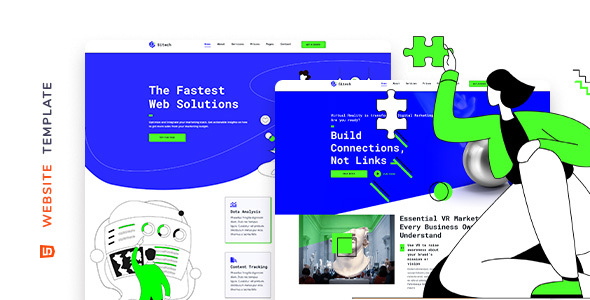 Sitech  SaaS Company Website Template TFx