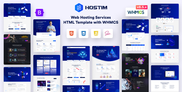 Hostim – Web Hosting Services HTML Template with WHMCS TFx