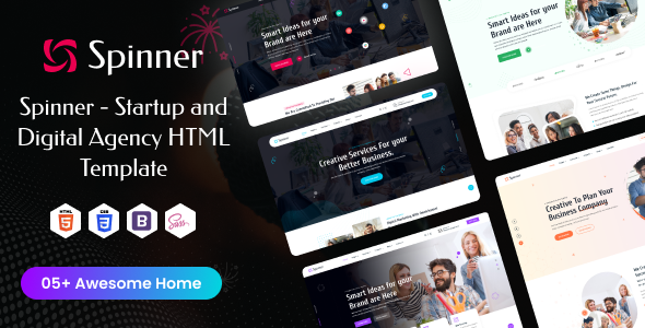 Spinner - Startup and Digital Agency HTML Template TFx