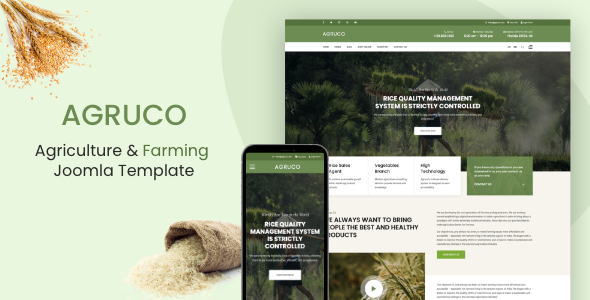 Agruco - Agriculture amp Organic Food Joomla 4 Template TFx