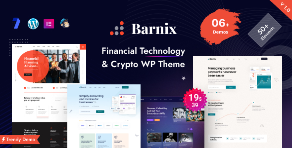 Barnix - Financial amp Technology WordPress Theme TFx