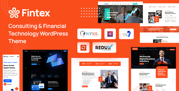 Fintex - Consulting amp Financial WordPress Theme TFx