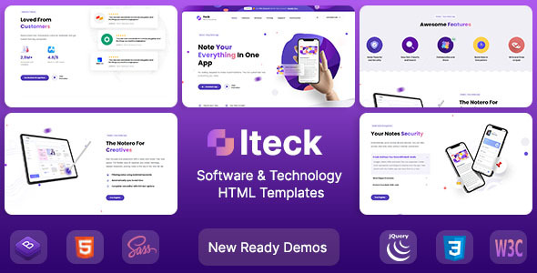 Iteck – Software amp Technology HTML Template TFx