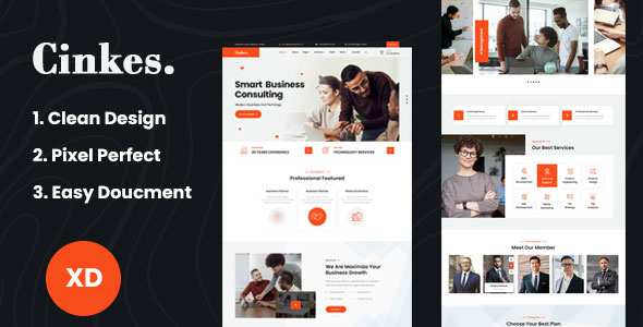 Cinkes - Financial Business xd Template TFx