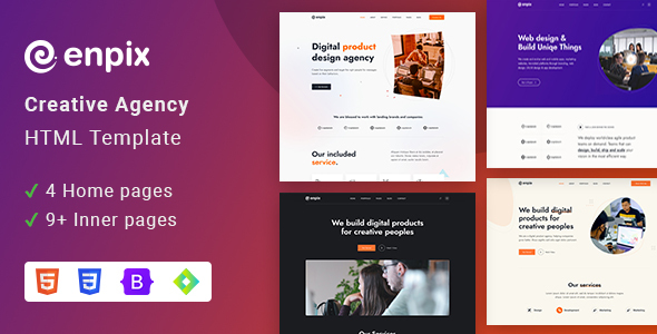 Enpix - Creative Agency HTML Template TFx