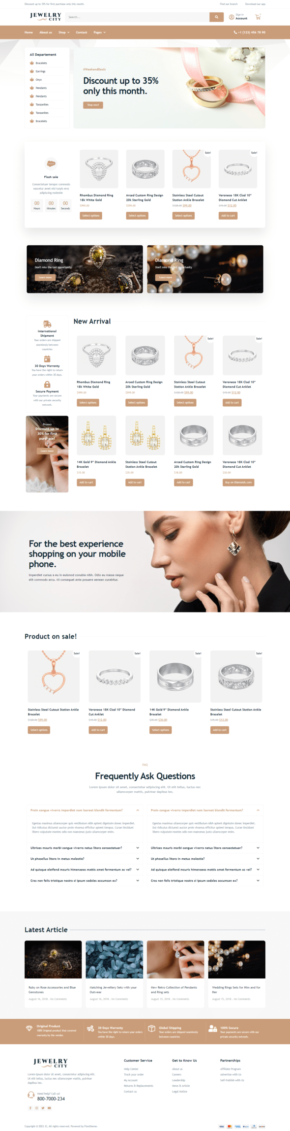Jewellery City – Jewellery Shop Elementor Pro Template Kit TFx