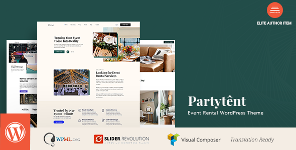 Partytent - Event Rental WordPress Theme TFx