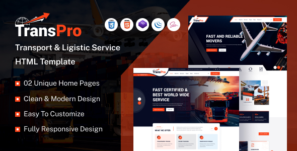 TransPro – Transport amp Logistic Service Html Template TFx